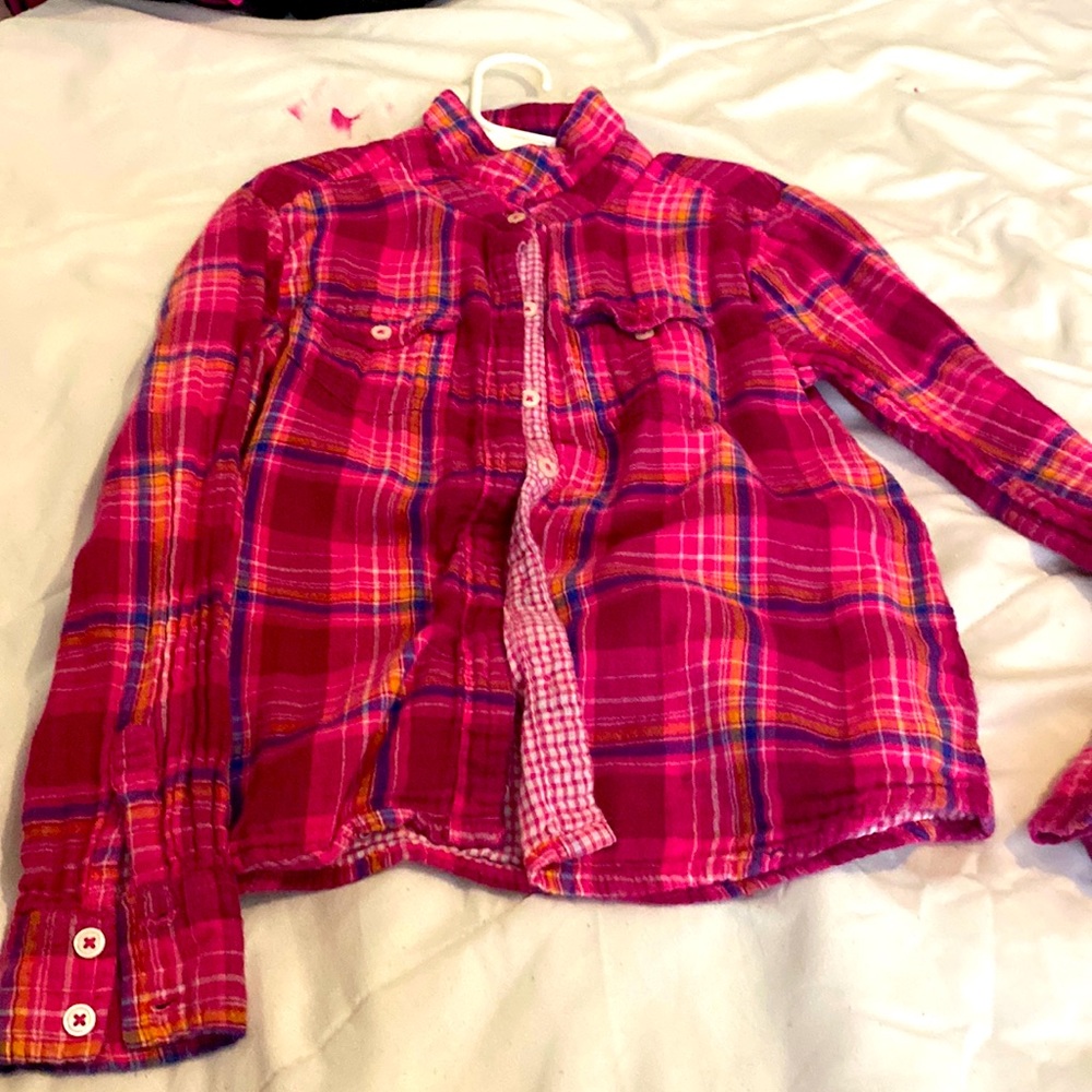 Multi-colored button down shirt